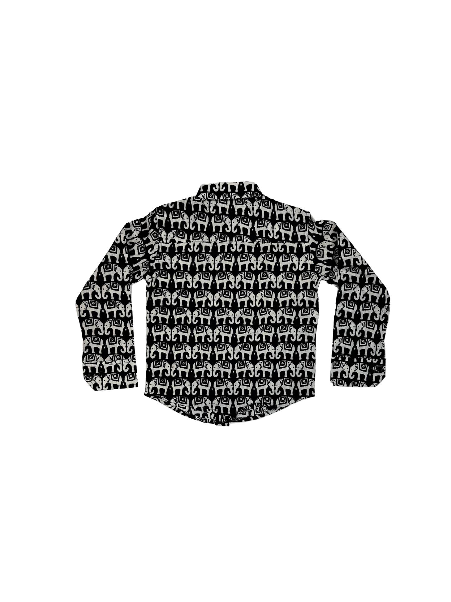 Elephant Print Boys' Shirt – Stylish & Comfortable