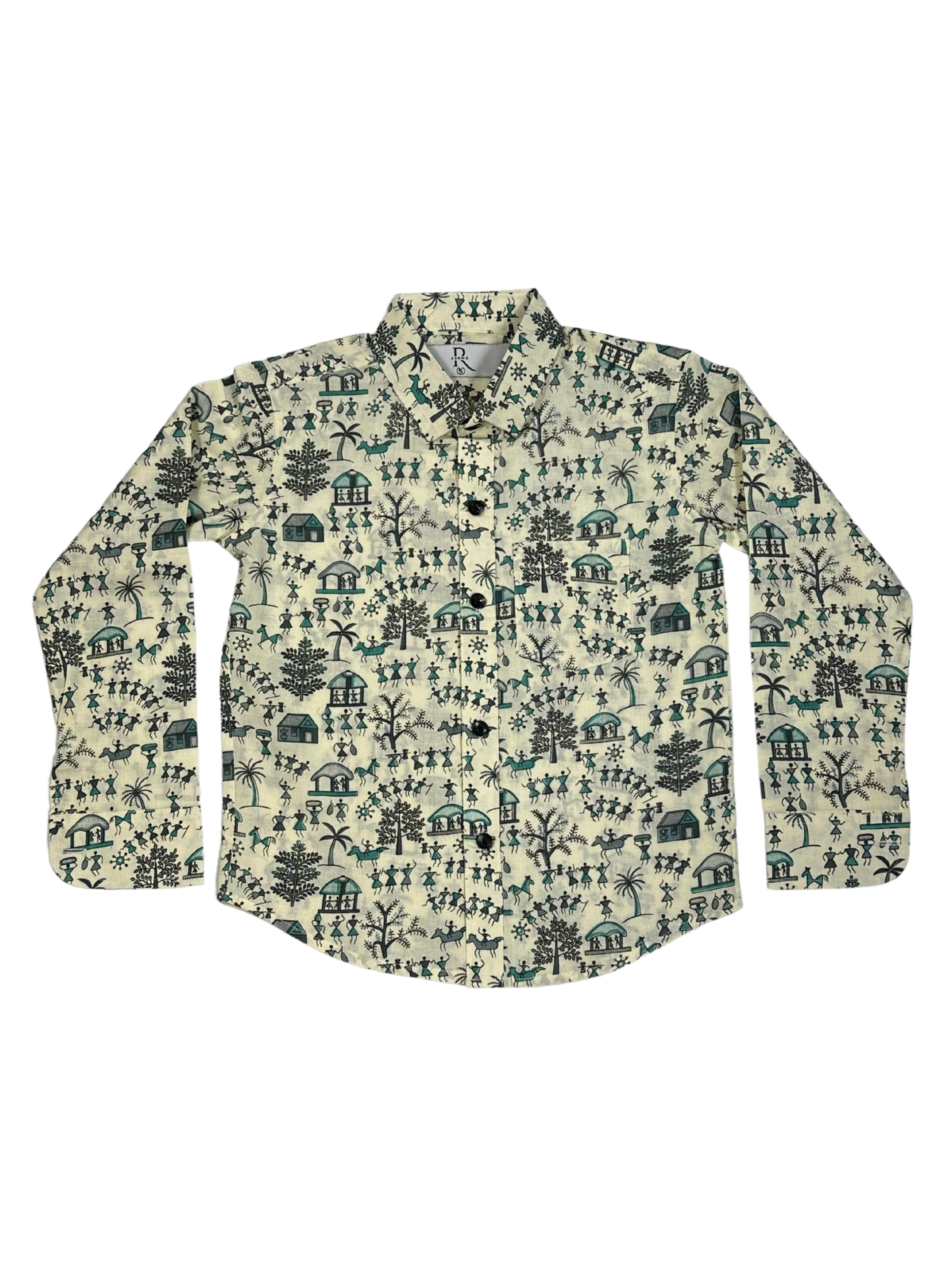 Village Print Boys' Shirt – Stylish & Comfortable