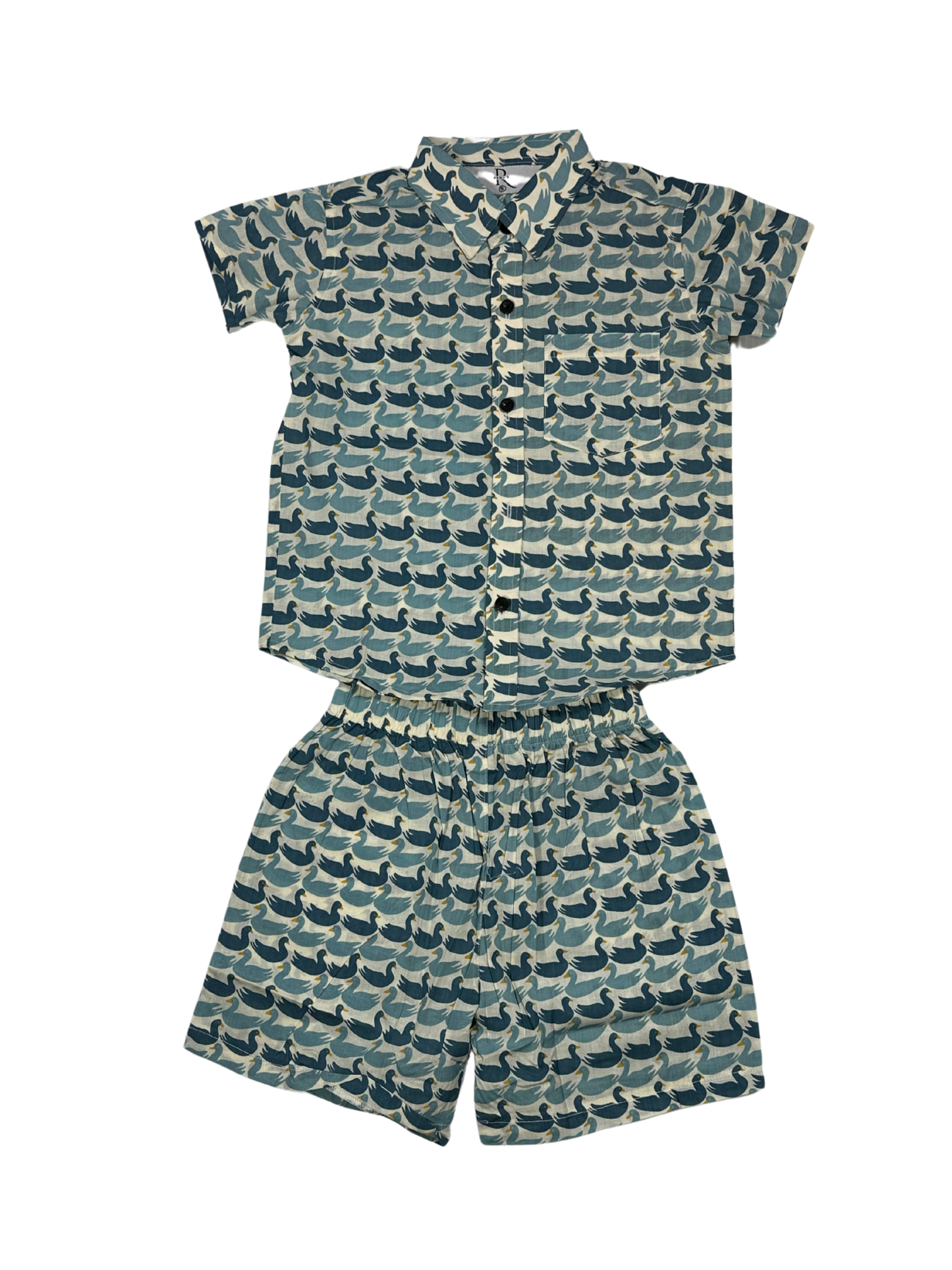 Kids' Swan Print Co-ord Set – Ocean-Inspired Comfort & Style
