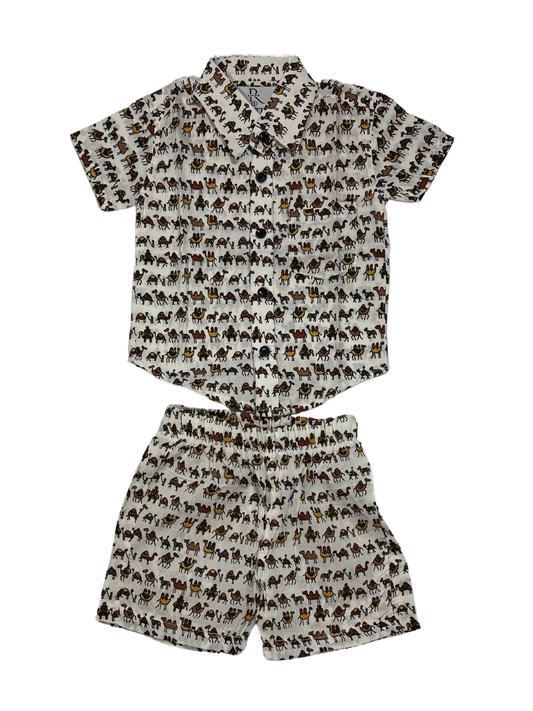 Kids' Camel Print Co-ord Set – Stylish & Comfortable Outfit