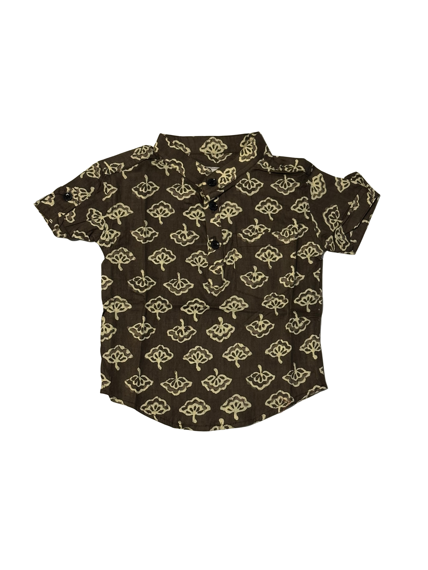 Boys' Brown Hand-Block Print