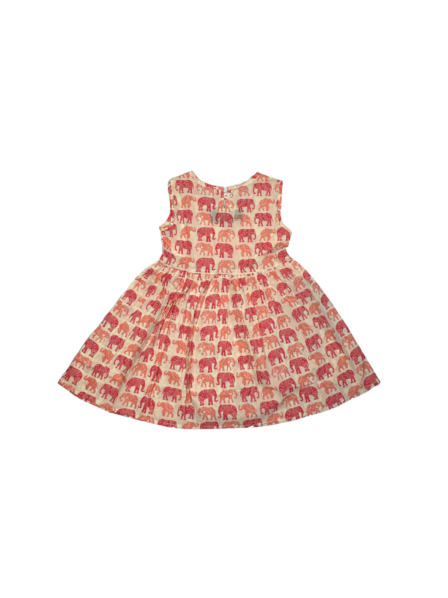 Charming Elephant Print Sleeveless Dress – Cute & Comfortable