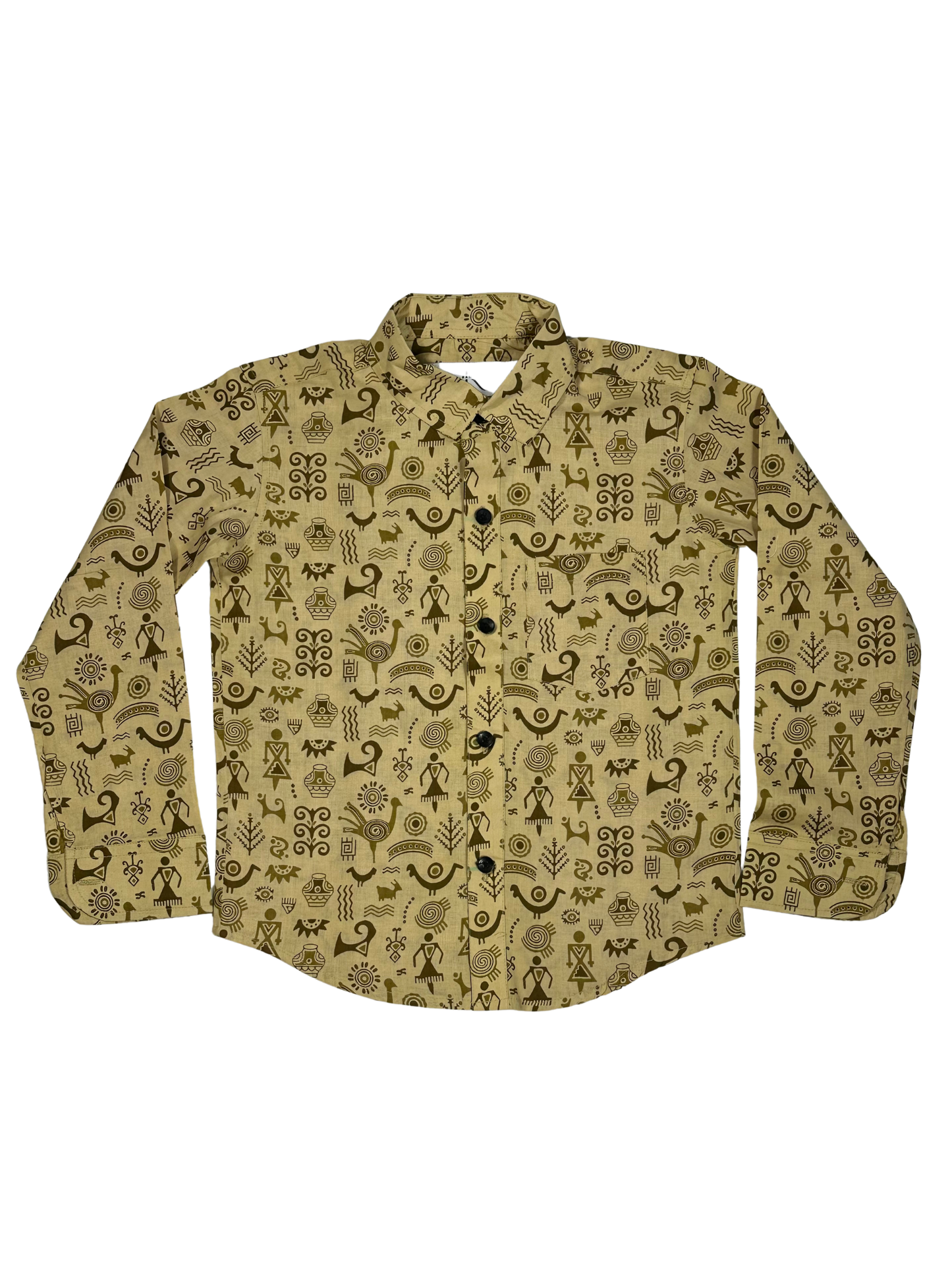 Tribal Art Print Boys' Shirt – Ethnic & Stylish