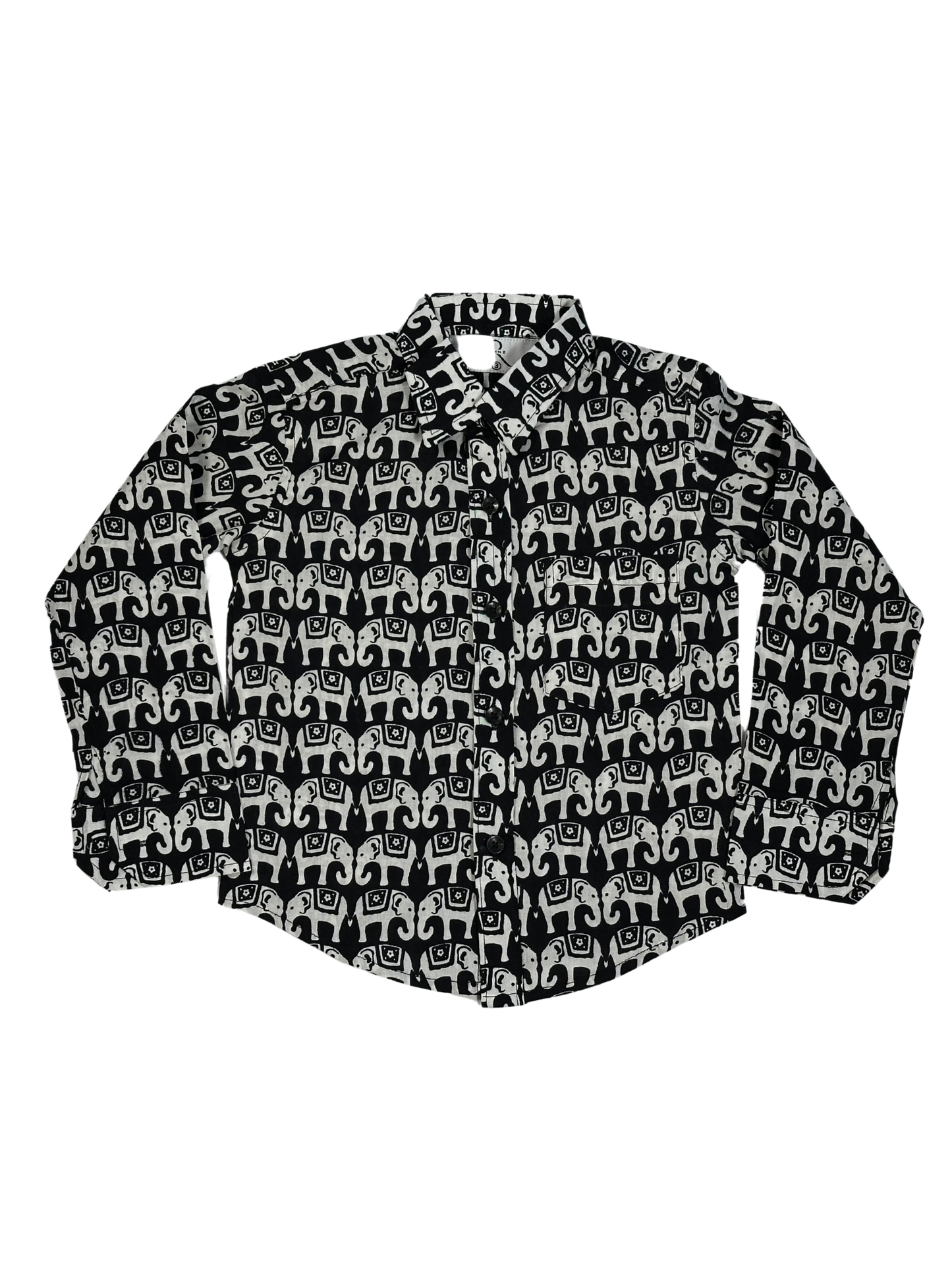 Elephant Print Boys' Shirt – Stylish & Comfortable