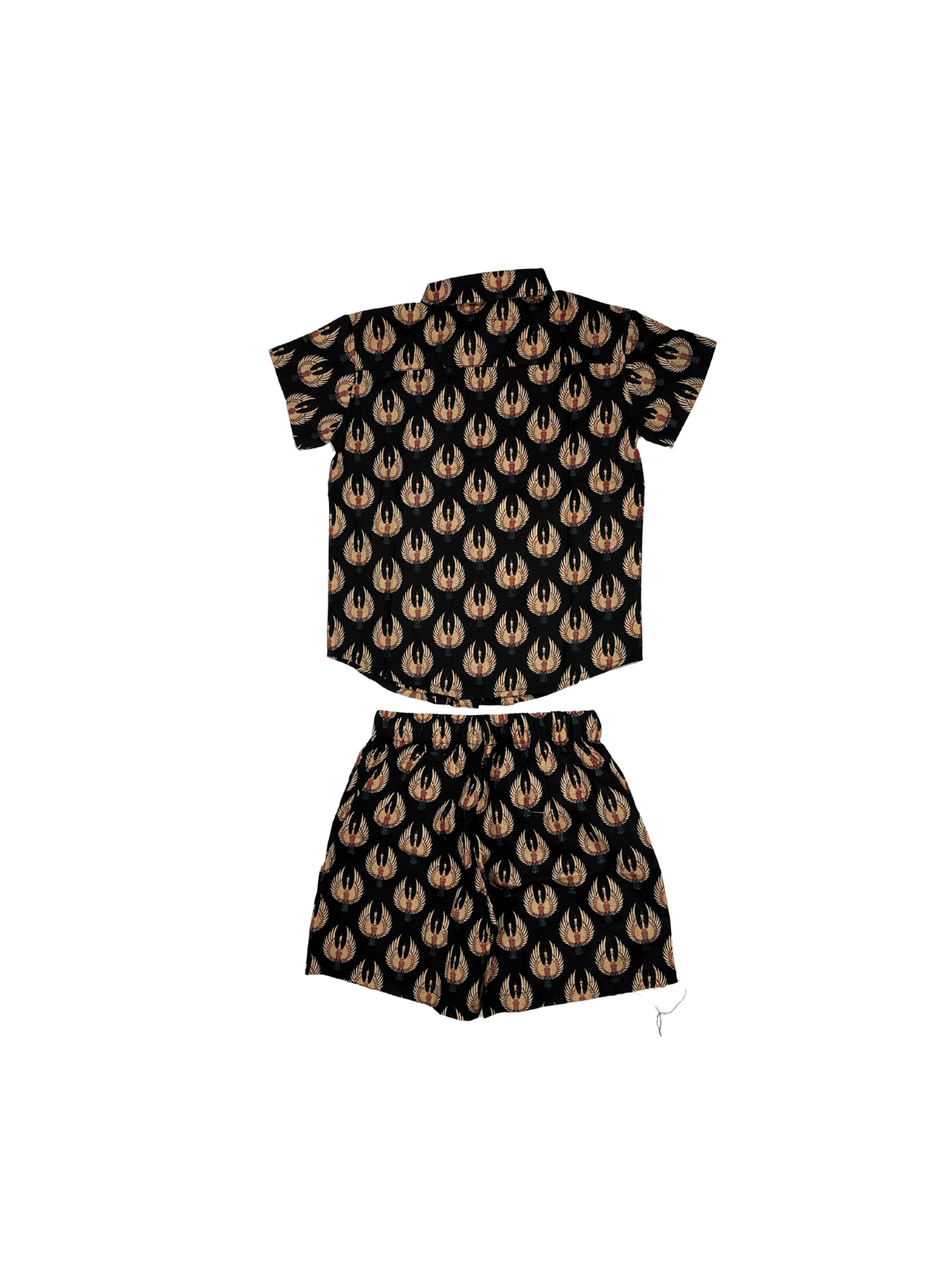 Kids' Black & Gold Ethnic Print Co-ord Set – Stylish & Comfortable Outfit