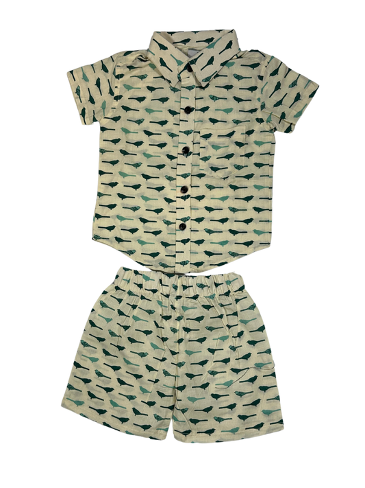 Kids' Pigeon Print Co-ord Set